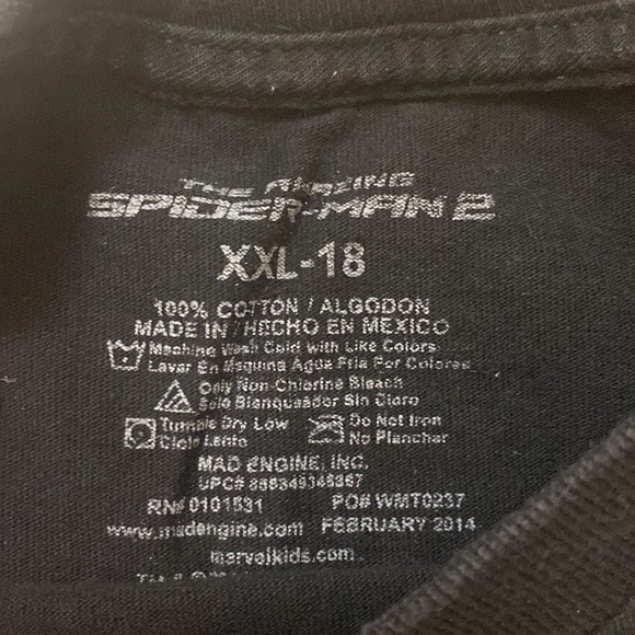 The amazing Spider-Man 2 kids t-shirt size XXL-18 - Picture 2 of 3